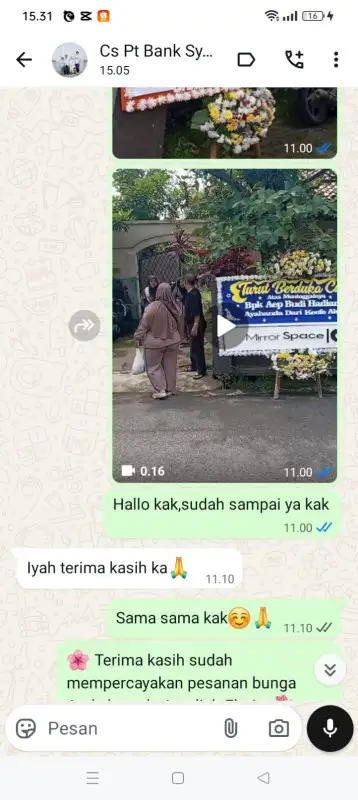Testimonial Papan Bunga HUMBANG HASUNDUTAN