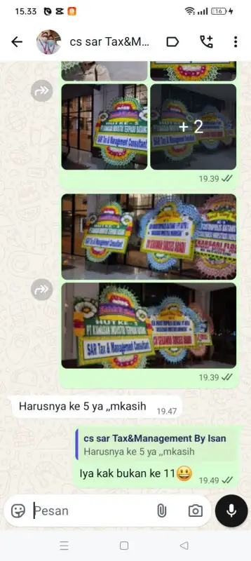 Testimonial papan bunga HUMBANG HASUNDUTAN